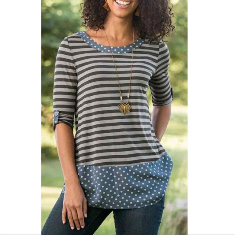 Matilda Jane Let’s Get Lost Peplum Tunic Size S Boho Cottagecore